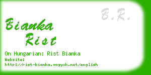 bianka rist business card